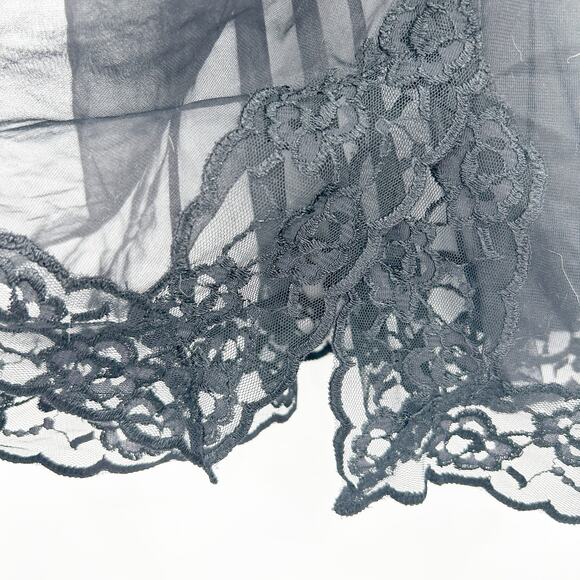 Fredericks of Hollywood Womens‎ Y2K Whimsigoth Sheer Mesh Lace Babydoll Tank M - Picture 2 of 8